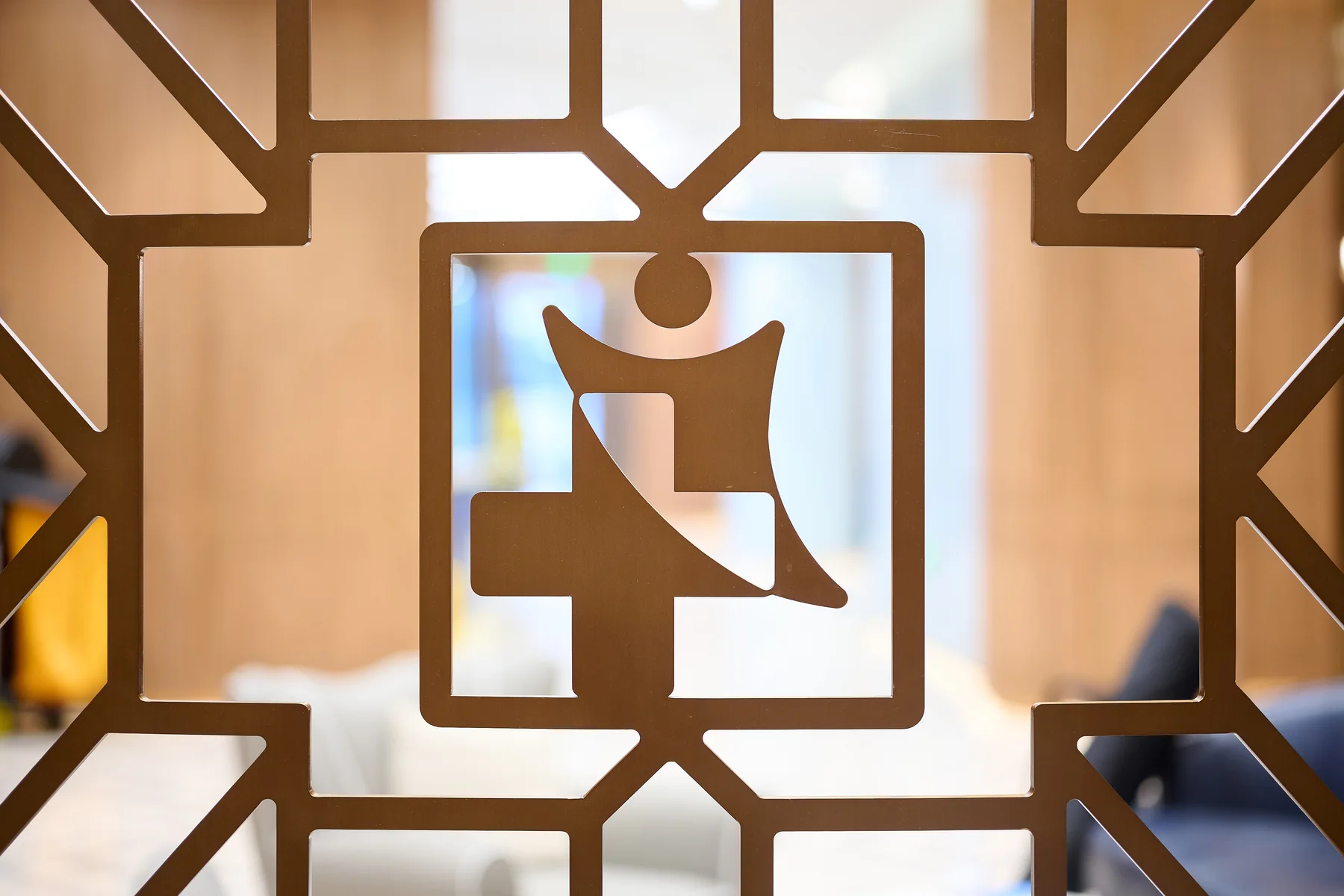 SinoUnited Health architectural detail inside the hospital